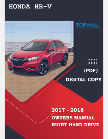 honda hr-v 2017 - 2018 owners manual rhd and lhd